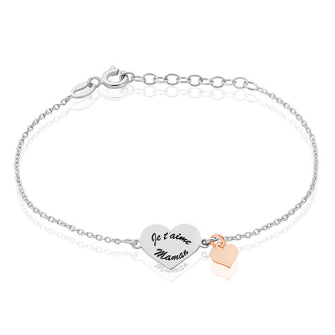 Bracelet Nathalie Argent Bicolore - Bracelets Coeur Femme | Histoire d’Or