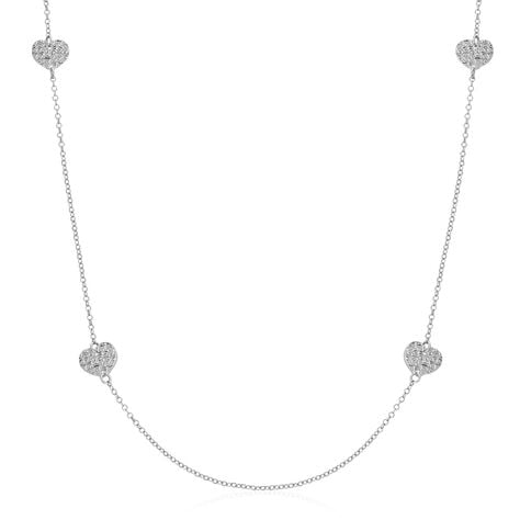 Collier Sautoir Yrina Argent Blanc - Sautoirs Femme | Histoire d’Or