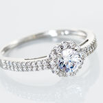 Bague Solitaire Fathima Or Blanc Oxyde De Zirconium - Bagues solitaires Femme | Histoire d&rsquo;Or