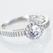 Bague Solitaire Fathima Or Blanc Oxyde De Zirconium - Bagues solitaires Femme | Histoire d’Or
