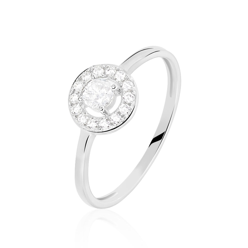 Bague Ninon Or Blanc Oxyde De Zirconium - Bagues solitaires Femme | Histoire d’Or