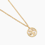 Pendentif Jeptha Argent Dor&eacute; A L'Or 750/1000 Perle De Culture Oxyde De Zirconium - Pendentifs empierr&eacute;s Femme | Histoire d&rsquo;Or