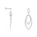 Boucles D'oreilles Pendantes Toupie Argent Blanc - Boucles d'oreilles fantaisie Femme | Histoire d’Or