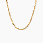 Collier Nuange Argent Dor&eacute; A L'Or 750/1000 - Bijoux sans pierre Femme | Histoire d&rsquo;Or