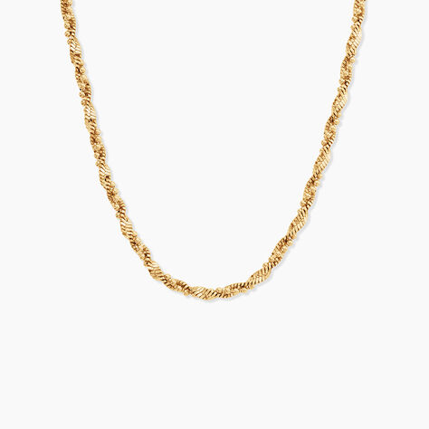 Collier Nuange Argent Dor&eacute; A L'Or 750/1000 - Bijoux sans pierre Femme | Histoire d&rsquo;Or