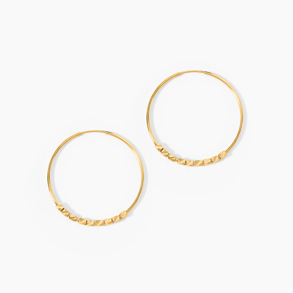 Cr&eacute;oles Spiro Or Jaune - Boucles d'oreilles cr&eacute;oles Femme | Histoire d&rsquo;Or