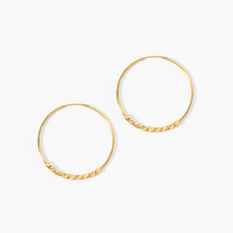 Cr&eacute;oles Spiro Or Jaune - Boucles d'oreilles cr&eacute;oles Femme | Histoire d&rsquo;Or