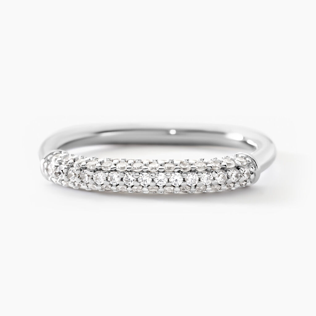 Bague Urban Call Argent Blanc Oxyde De Zirconium - Bagues avec pierre Femme | Histoire d&rsquo;Or