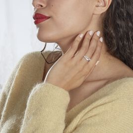 Bague Marine Or Blanc Topaze - Bagues avec pierre Femme | Histoire d’Or