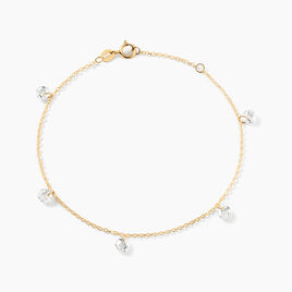 Bracelet Or Jaune Leucitica Oxydes De Zirconium - Bracelets Femme | Histoire d’Or