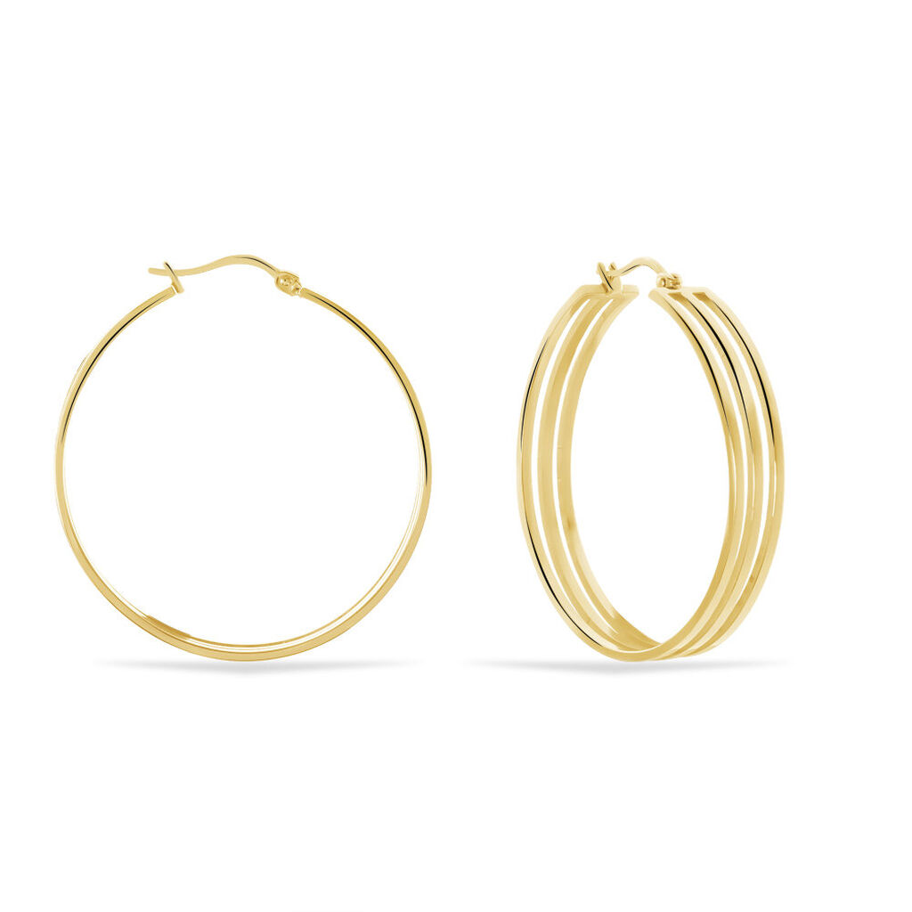 Cr&eacute;oles Adel Acier Jaune - Boucles d'oreilles cr&eacute;oles Femme | Histoire d&rsquo;Or