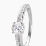 Bague Solitaire Sade Argent Blanc Oxyde De Zirconium - Bagues solitaires Femme | Histoire d&rsquo;Or