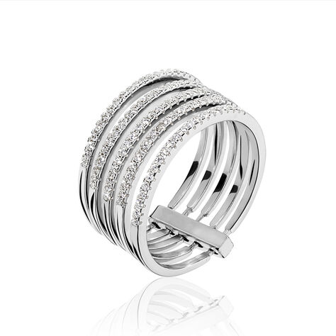 Bague Athenais Argent Blanc Oxyde De Zirconium - Bagues avec pierre Femme | Histoire d’Or