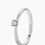Bague Diamotion Or Blanc Diamant - Bagues solitaires Femme | Histoire d&rsquo;Or