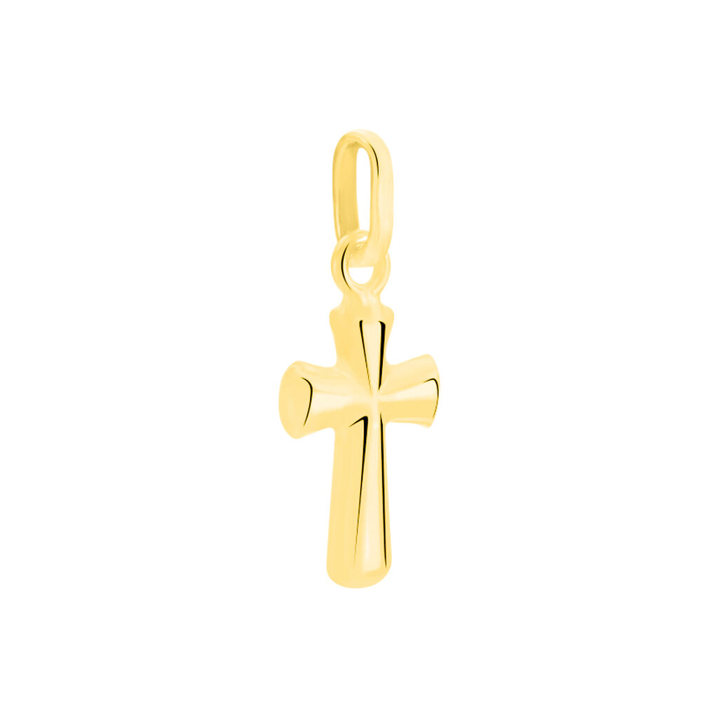 Pendentif Alyssa Croix Or Jaune - Pendentifs Baptême Famille | Histoire d’Or