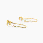 Boucles D'oreilles Pendantes Acier Dor&eacute; Oxyde De Zirconium - Boucles d'oreilles fantaisie Femme | Histoire d&rsquo;Or