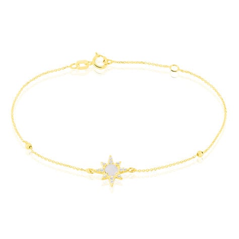 Bracelet Terry Or Jaune Calcedoine Et Oxyde De Zirconium - Bracelets Femme | Histoire d’Or