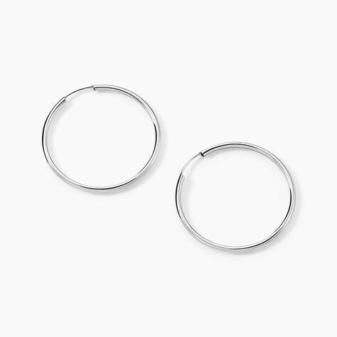 Cr&eacute;oles Valencina Or Blanc - Boucles d'oreilles cr&eacute;oles Femme | Histoire d&rsquo;Or