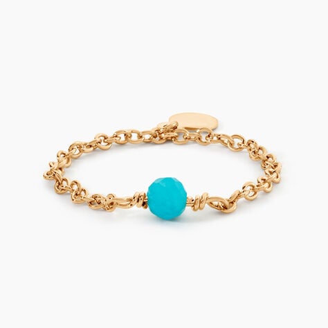 Bague Calliope Plaqu&eacute; Or Dor&eacute; Amazonite - Bagues solitaires Femme | Histoire d&rsquo;Or