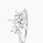 Bague Glow Up Argent Blanc Oxyde De Zirconium - Bagues avec pierre Femme | Histoire d&rsquo;Or