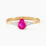 Bague Glykeria Or Jaune Rubis Diamant - Bagues solitaires Femme | Histoire d&rsquo;Or