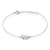 Bracelet Argent Blanc Jade Oxydes De Zirconium Blancs