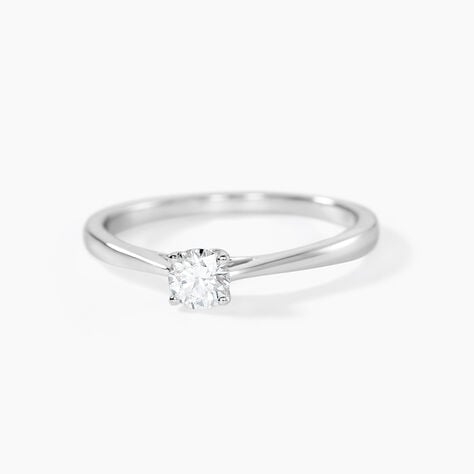 Bague Solitaire Or Blanc Aphrodite Diamant - Bagues solitaires Femme | Histoire d&rsquo;Or