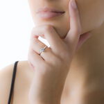 Bague Lily Or Blanc Aigue Marine - Bagues solitaires Femme | Histoire d&rsquo;Or