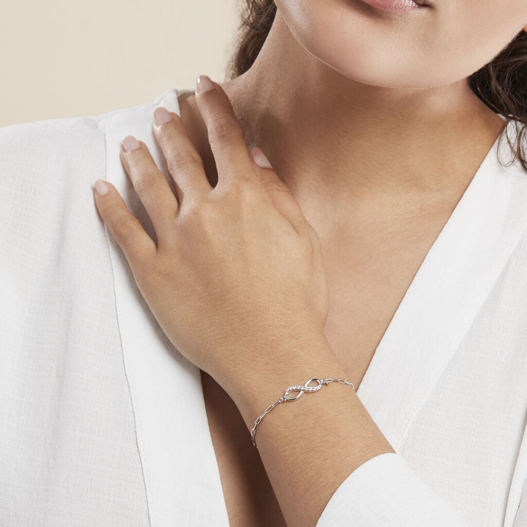 Bracelet Bastin Argent Blanc Oxyde De Zirconium - Bracelets Femme | Histoire d’Or