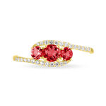 Bague Chloe Or Jaune Rubis Et Diamant - Bagues solitaires Femme | Histoire d&rsquo;Or