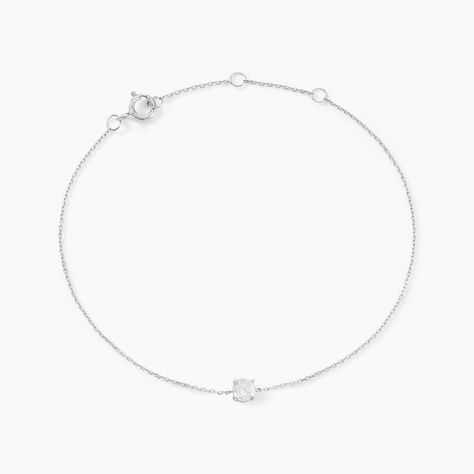 Bracelet Adula Or Blanc Oxyde De Zirconium - Bracelets Femme | Histoire d’Or