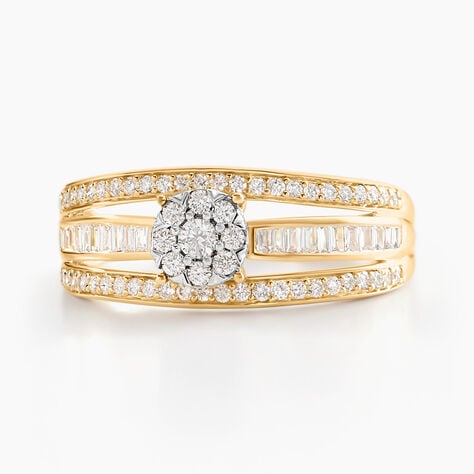 Bague Hopkin Or Jaune Diamant - Bagues avec pierre Femme | Histoire d’Or