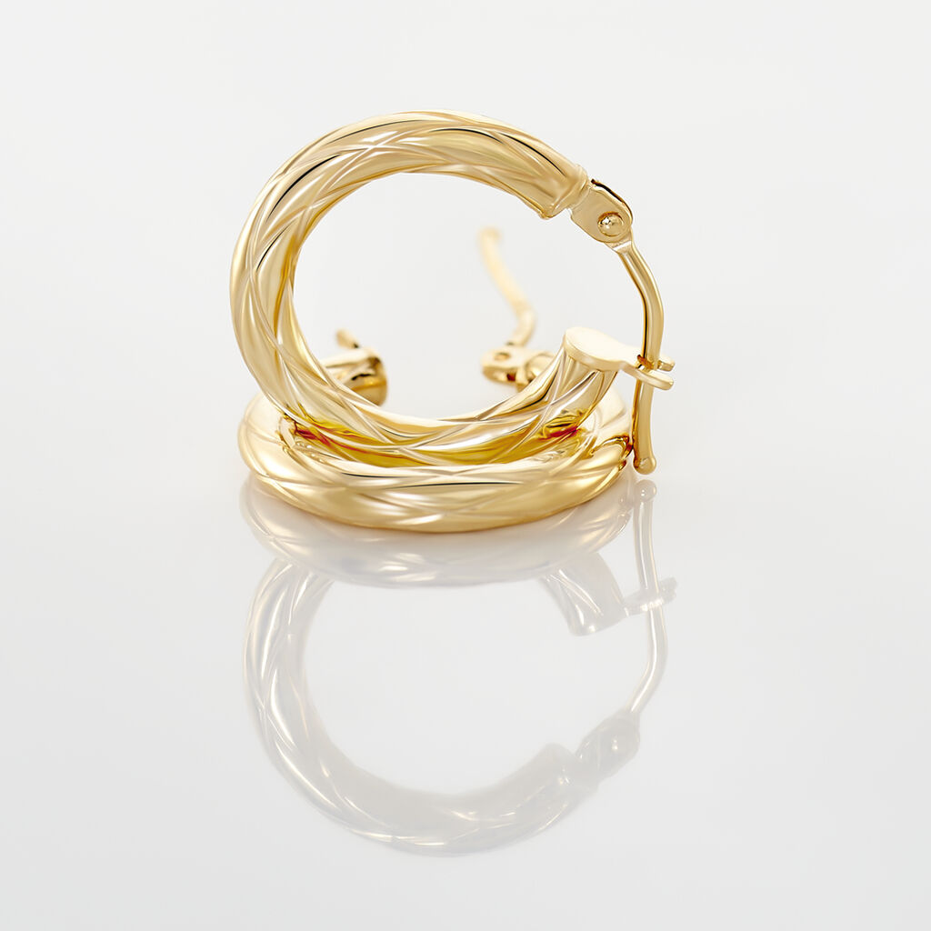 Créoles Anantha Or Jaune - Boucles d'oreilles créoles Femme | Histoire d’Or