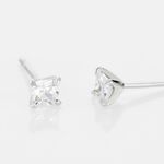 Boucles D'oreilles Puces Alys Argent Blanc Oxyde De Zirconium - Boucles d'oreilles fantaisie Femme | Histoire d&rsquo;Or
