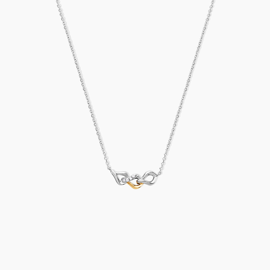 Collier Or Jaune Argent Blanc Oxyde De Zirconium - Colliers Femme | Histoire d&rsquo;Or