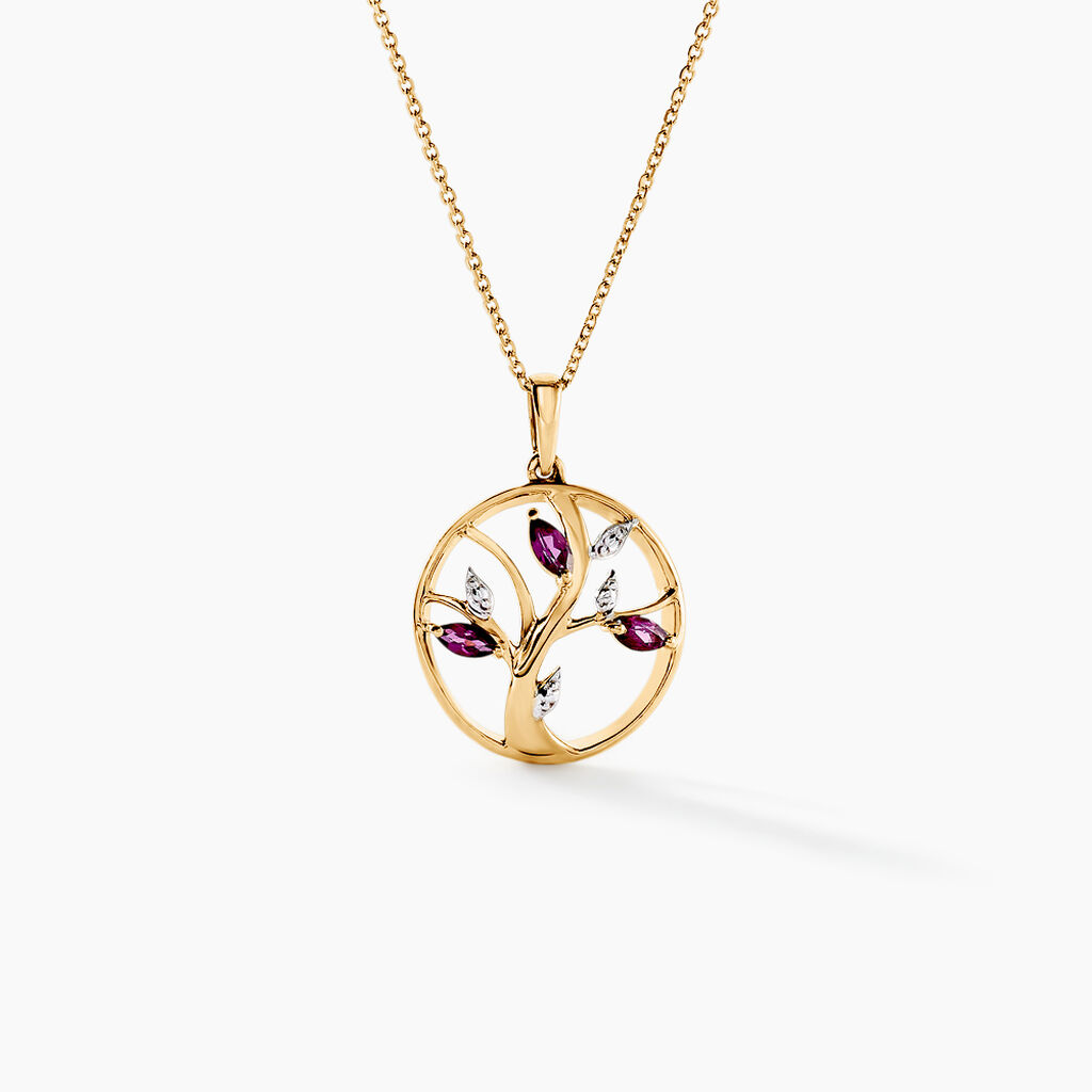 Pendentif Godolieba Or Jaune Rhodolite - Pendentifs Femme | Histoire d’Or