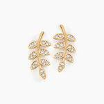Boucles D'oreilles Puces Ael Or Jaune Oxyde De Zirconium - Clous d'oreilles Femme | Histoire d&rsquo;Or
