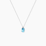 Collier Britney Or Blanc Topaze Et Oxyde De Zirconium - Colliers Femme | Histoire d&rsquo;Or