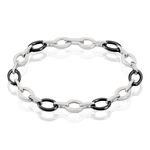 Bracelet Nowell Argent Blanc Oxyde De Zirconium Et C&eacute;ramique - Bracelets Femme | Histoire d&rsquo;Or