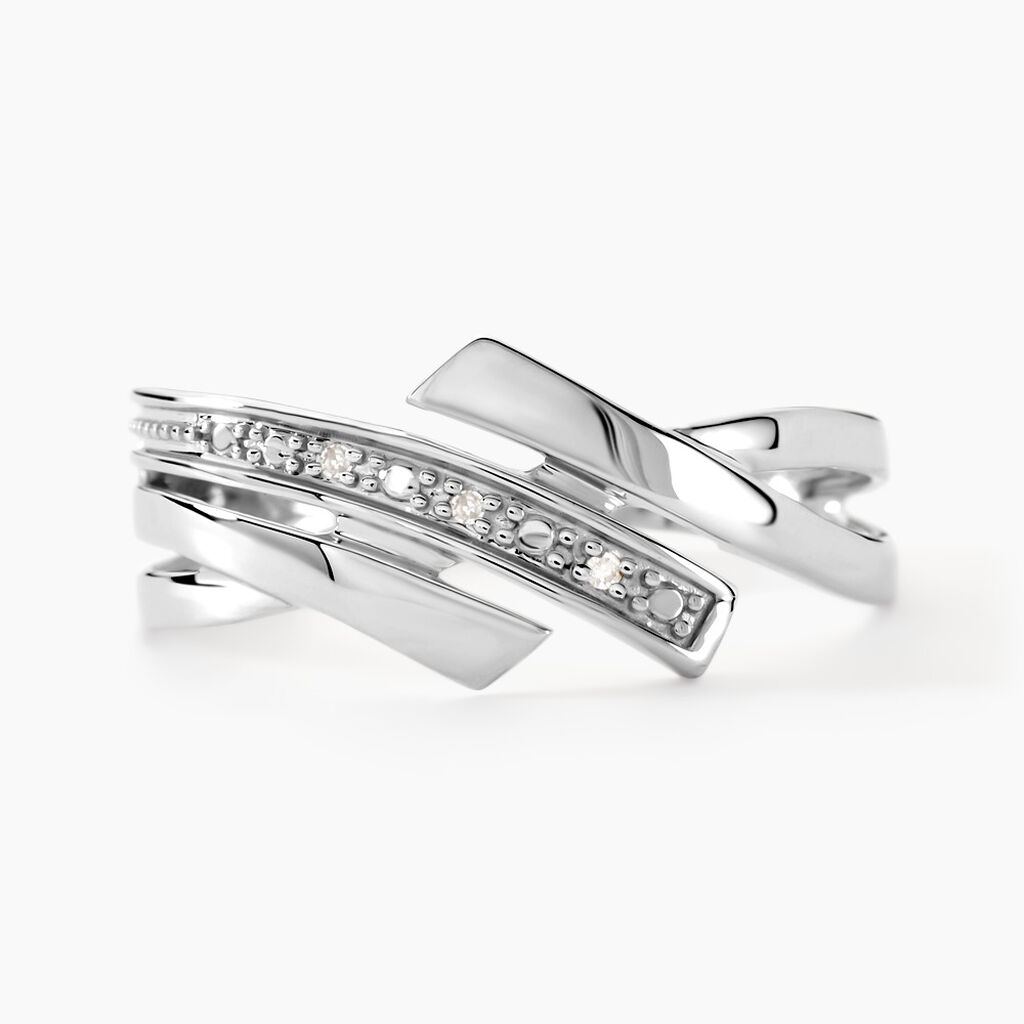 Bague Ainhoa Or Blanc Diamant - Bagues avec pierre Femme | Histoire d’Or