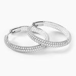 Cr&eacute;oles Suzel Argent Blanc Oxyde De Zirconium - Boucles d'oreilles cr&eacute;oles Femme | Histoire d&rsquo;Or