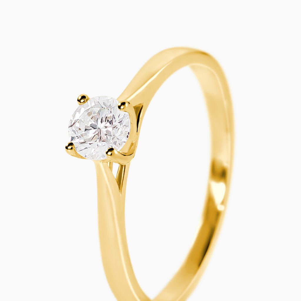 Bague Solitaire One Or Jaune Diamant - Bagues solitaires Femme | Histoire d&rsquo;Or