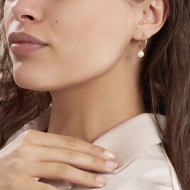 Créoles Inoussia Rondes Or Jaune Perle De Culture - Boucles d'oreilles créoles Femme | Histoire d’Or