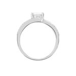Bague Solitaire Maggy Argent Blanc Oxyde De Zirconium - Bagues solitaires Femme | Histoire d&rsquo;Or