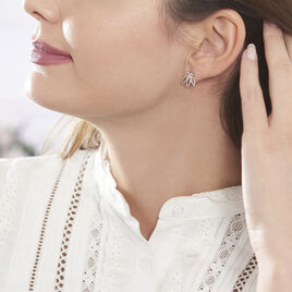 Bijoux D'oreilles Anjali Argent Blanc - Boucles d'oreilles fantaisie Femme | Histoire d’Or