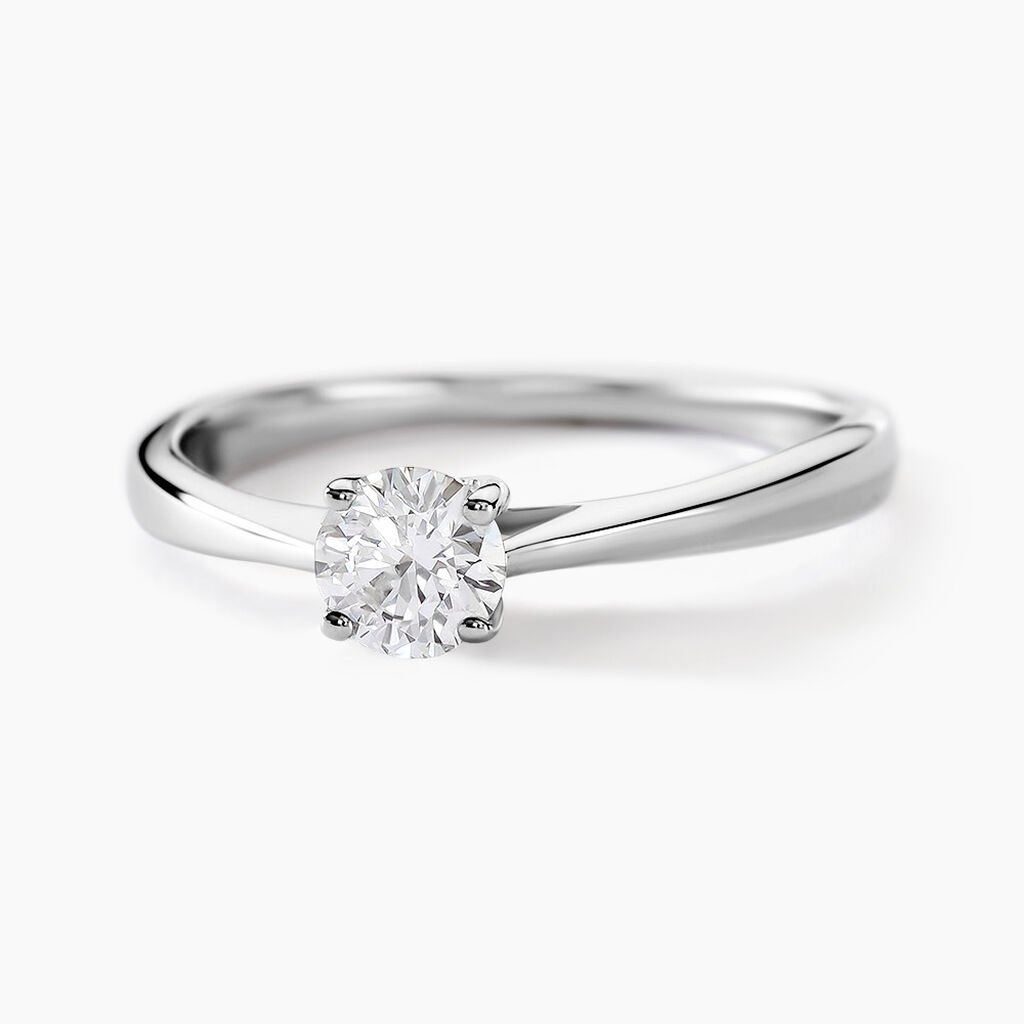 Bague Solitaire One Or Blanc Diamant - Bagues solitaires Femme | Histoire d&rsquo;Or