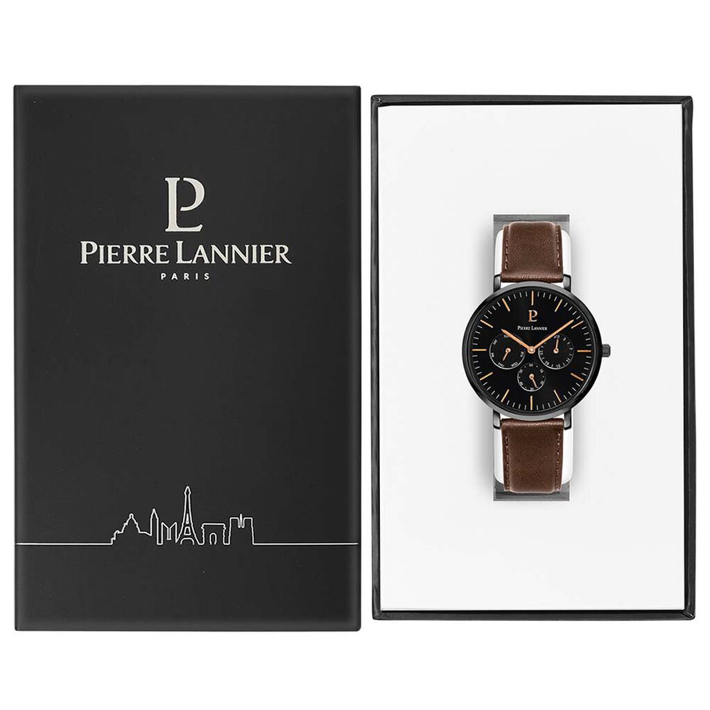 Montre Pierre Lannier Echo Noir - Montres Homme | Histoire d&rsquo;Or