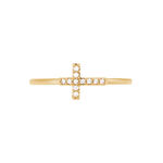 Bague Fatos Plaqu&eacute; Or Jaune Oxyde De Zirconium - Bagues avec pierre Femme | Histoire d&rsquo;Or