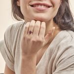 Bague Leona Or Rose Rubis Et Saphir Et Diamant - Bagues solitaires Femme | Histoire d&rsquo;Or