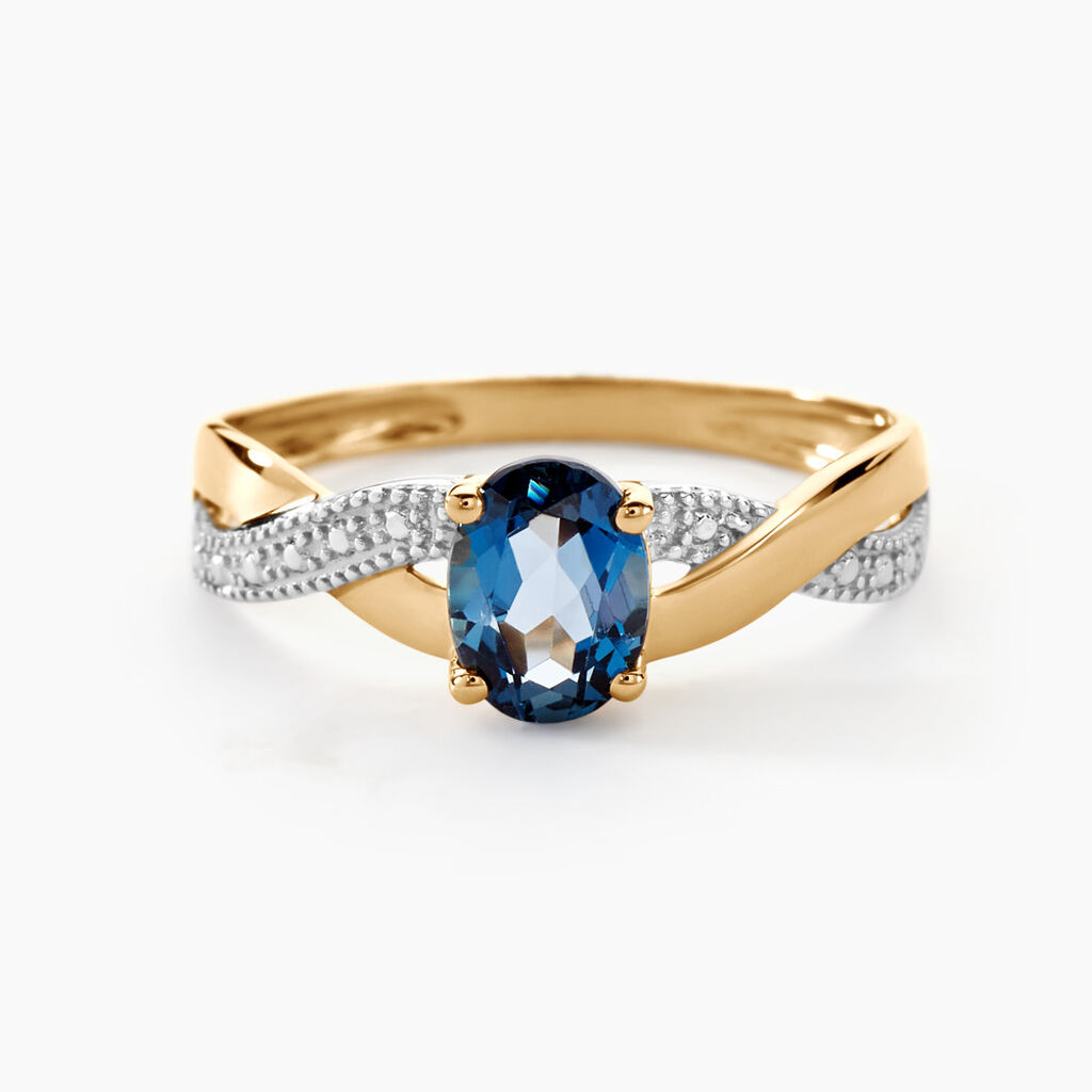 Bague Or Jaune Candice Topaze - Bagues solitaires Femme | Histoire d’Or